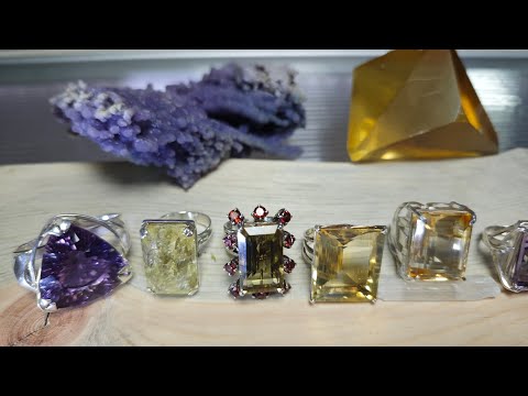 Видео: Аметисты и цитрины. Авторские работы