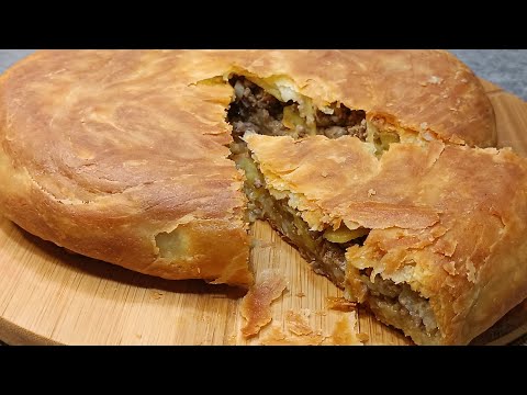 Видео: ПОПРОБУЙТЕ ЛЕЗГИНСКИЙ СЛОЕНЫЙ ПИРОГ «ЦКАН» С МЯСОМ И КАРТОФЕЛЕМ —  ВЫПЕЧКА, ХРУСТИТ НА ВЕСЬ ДОМ!✔️