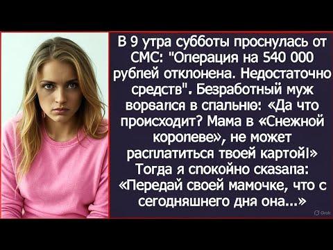 Видео: «Да что происходит? Мама в "Снежной королеве"не может расплатиться твоей картой!» Заорал муж.