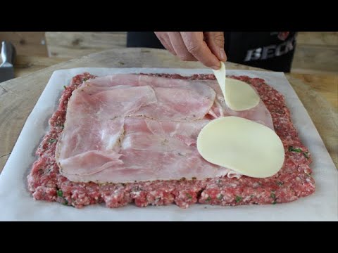 Видео: Фаршированный мясной рулет