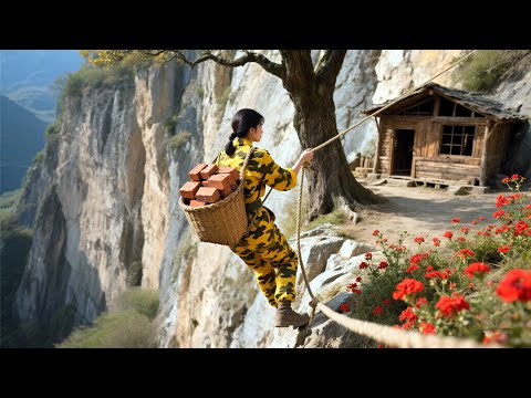 Видео: 🌋Подготовьтесь к выживанию в Судный день! Я построил спасительный деревянный дом в горах🏡​ #ремонт