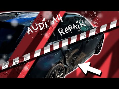 Видео: AUDI A4 B9. Right side repair. Ремонт правой стороны.