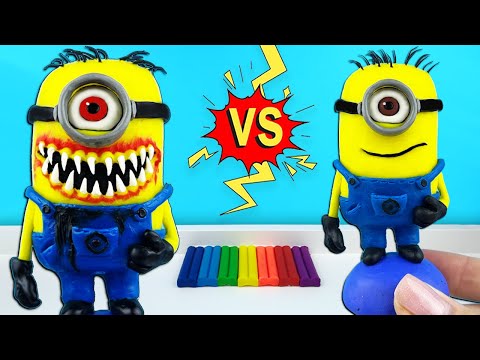 Видео: Страшный Миньон ЗЛАЯ форма. Миньоны ►герой игры Minions.exe / Лепим фигурки из пластилина с Лепка ОК
