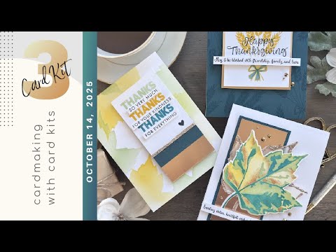 Видео: Как сделать 3 мерцающие осенние открытки | Набор «Спасибо от Simon Says»