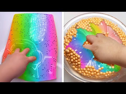 Видео: Самое удовлетворяющее видео слизи ASMR | Релаксирующая странно удовлетворяющая слизь 2019 | 443