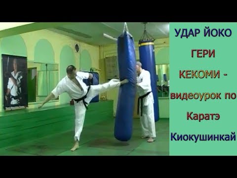 Видео: УРОКИ Каратэ Киокушинкай - Удар ЙОКО ГЕРИ КЕКОМИ урок № 10 ч.1 (YOKO GERI KEKOMY)