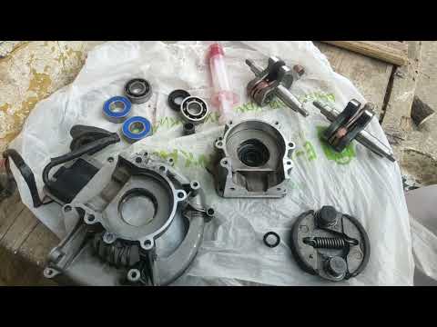 Видео: скрежет в мотокосе,  замена коленвала и подшипников мотокосы