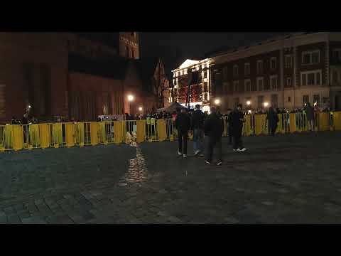 Видео: Домская площадь, Рига. Все готово к акции против выхода из стамбульской конференции