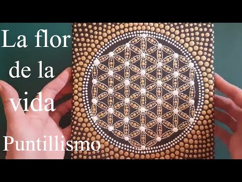 Видео: Как живописи мандал акрила #6 - Цветок Жизни