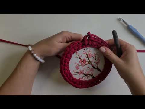 Видео: Корзинка с крышкой крючком. Часть2