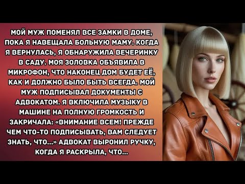 Видео: Мой муж поменял все замки в доме, пока я навещала больную маму. Когда я вернулась, я обнаружила...