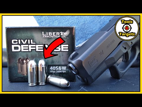 Видео: Необычный, фантастический .40S&W! ....Liberty Ammo Civil Defense!