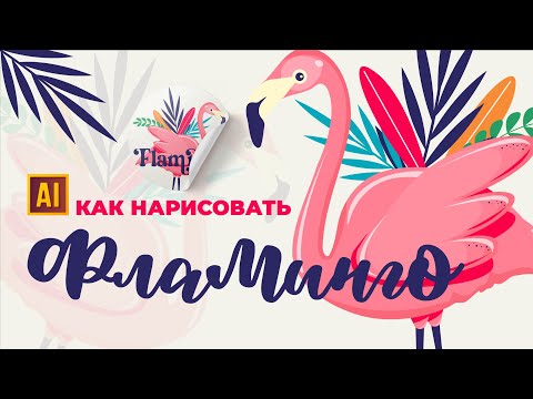 Видео: РИСУЕМ ФЛАМИНГО | УРОК В ADOBE ILLUSTRATOR