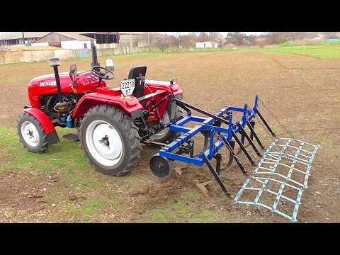 Видео: Первый выезд трактора на огород!