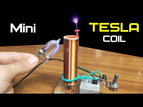 Видео: Мини Катушка Тесла на IRF740. Качер Бровина / Mini Tesla Coil