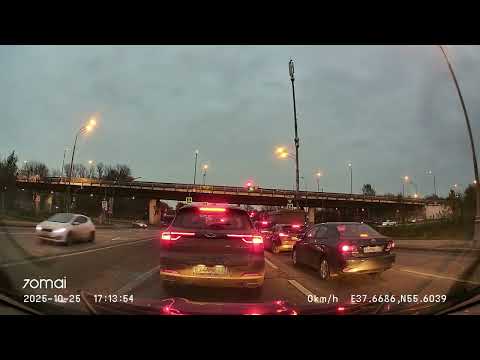Видео: Driving in Moscow agglomeration: Петрушино - Бирюлёво Западное - Зябликово 25/10/2025 (timelapse 4x)