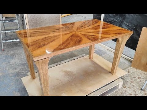 Видео: Стол из фанеры, шпона и эпоксидной смолы (часть 2)