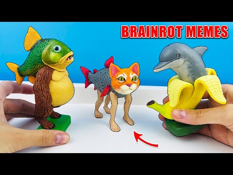 Видео: Лепим фигурки Трипи Тропи и Бананита Долфинита 🍌 Трулимеро Труличина 😺 Итальянские Мемы | Лепка ОК
