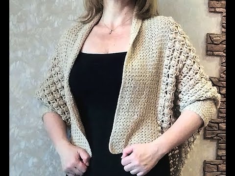 Видео: Кардиган на основе треугольника. Мастер класс
