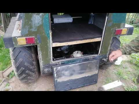 Видео: афигенная самоделки. плавающий бортоповоротный вездеход. маленький шерп
