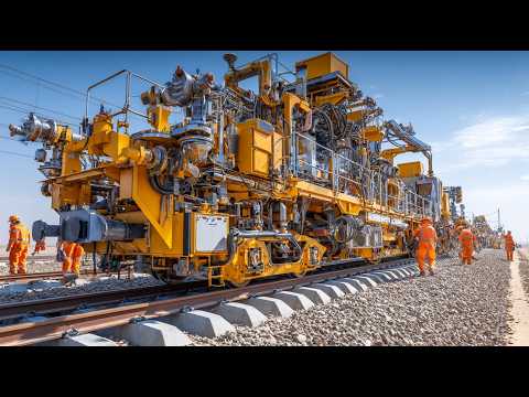 Видео: Как молниеносно строится железная дорога в пустыне. Производство стали и железнодорожная инфрастр...