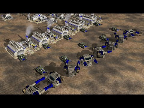 Видео: USA Laser против 7 боссов США + полная карта IA - Command & Conquer Generals Apocalyptic