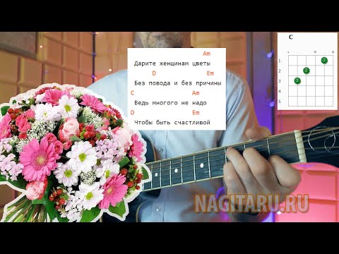 Видео: Как играть песню ДАРИТЕ ЖЕНЩИНАМ ЦВЕТЫ. Аккорды без баррэ, разбор на гитаре