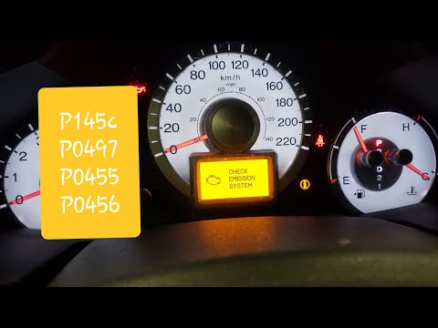 Видео: Honda Pilot Odyssey MDX CRV P145c P0497 P0455 P0456 Код испарителя