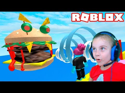 Видео: ПОБЕГ ИЗ ГИГАНТСКОГО БУРГЕРА в Роблокс приключение мульт героя в ресторане Roblox