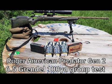 Видео: Групповой тест на 100 ярдов Ruger American Predator Gen 2 6.5 Grendel.