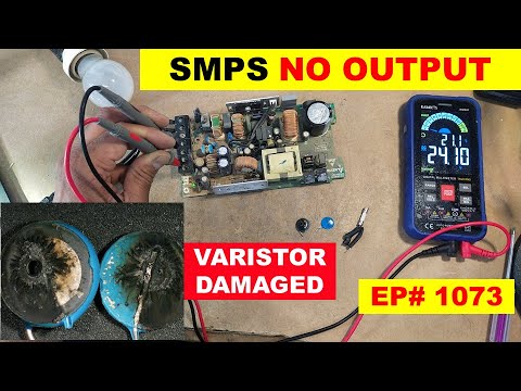 Видео: SMPS не включается, варистор закорочен