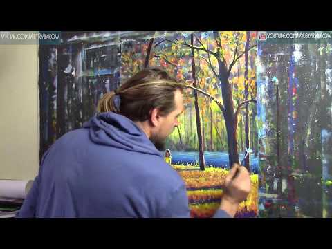 Видео: Процесс рисования картины для заказчика. Художник Валерий Рыбаков.