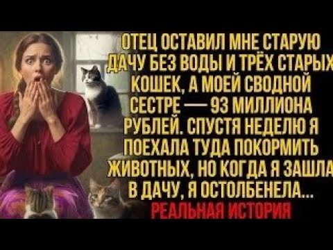 Видео: Отец оставил мне старую дачу без воды и трёх кошек, а моей сестре — 93 миллиона рублей...!