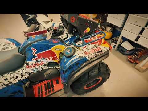 Видео: Yamaha Grizzly 700 , установка усилителя руля deco