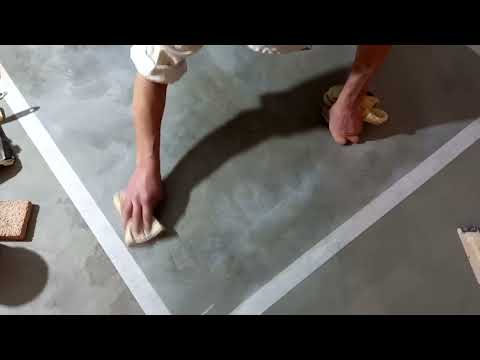 Видео: Декорирование пола микроцемент+Oikos