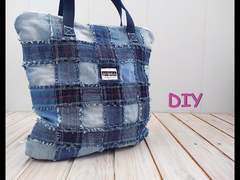 Видео: Джинсовые обрезки превращаются..../ Old jeans remake.