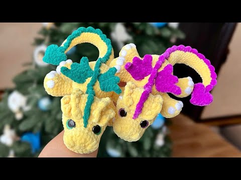 Видео: Сказочный дракон из плюшевой пряжи // мастер-класс // часть 3