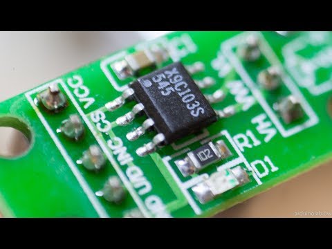 Видео: Цифровой потенциометр X9C103S