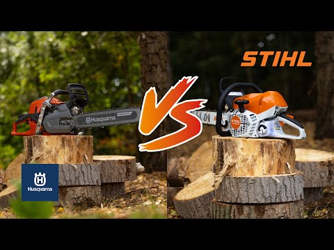 Видео: Первый взгляд на битву бензопил! Stihl MS 400.1 против Husqvarna 564XP