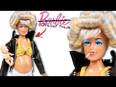 Видео: Барби уже не та… Беременная кукла Trailer Trash: обзор и распаковка