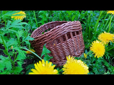 Видео: "КОРЗИНА" из бумажных трубочек