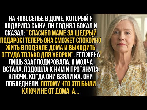 Видео: На новоселье сын сказал: "Теперь мать будет жить в подвале". Я молча протянула ему ключи...