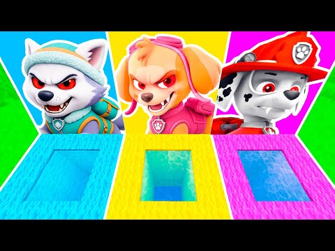 Видео: ВЫБЕРИ ПРАВИЛЬНУЮ ЯМУ ПОРТАЛ ЩЕНЯЧИЙ ПАТРУЛЬ EXE в МАЙНКРАФТ ЗОМБАК ЩЕНКИ