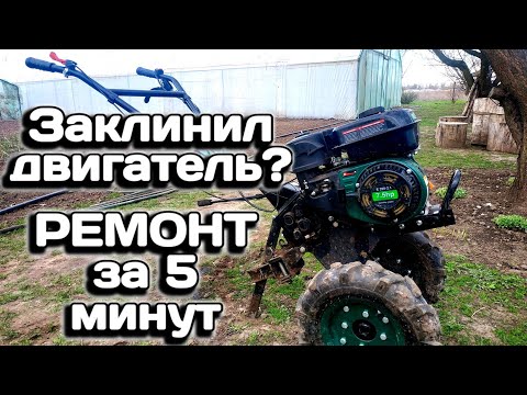 Видео: Заклинил двигатель мотоблока (не дергается стартер). Причина и ремонт