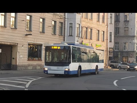 Видео: Троллейбус, маршрут №9 ВМЗ-5298.01 (ВМЗ-463) б.6820 (27.09.2020) Санкт-Петербург