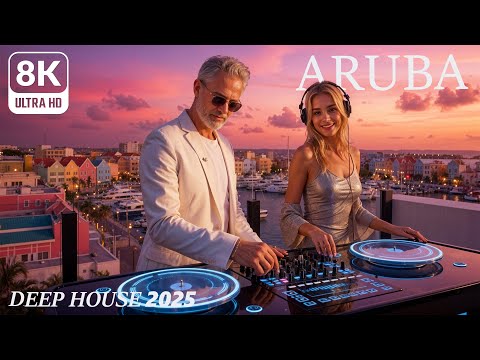 Видео: [8K] Аруба 🌴 Тропический дип-хаус 2025 | Flamingo Beach Vibes