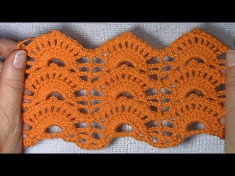 Видео: Узор ажурные веера