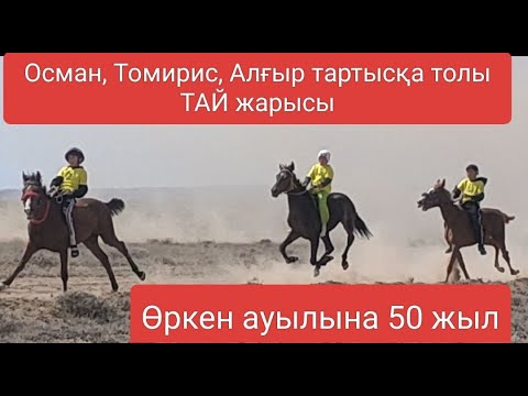 Видео: ТАРТЫСҚА ТОЛЫ ТАЙ ЖАРЫСЫ   Өркен ауылына 50 жыл