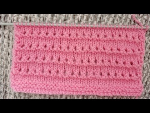 Видео: Красивый и несложный ажурный узор спицами.