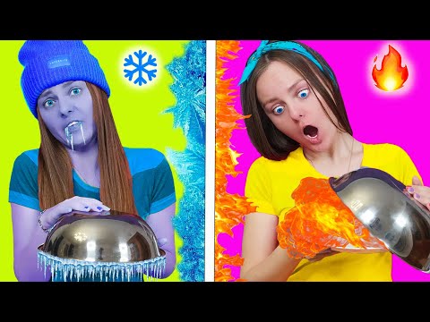 Видео: ХОЛОДНАЯ или ГОРЯЧАЯ ЕДА ЧЕЛЛЕНДЖ ! 24 часа едим Ледяную или Горячую еду